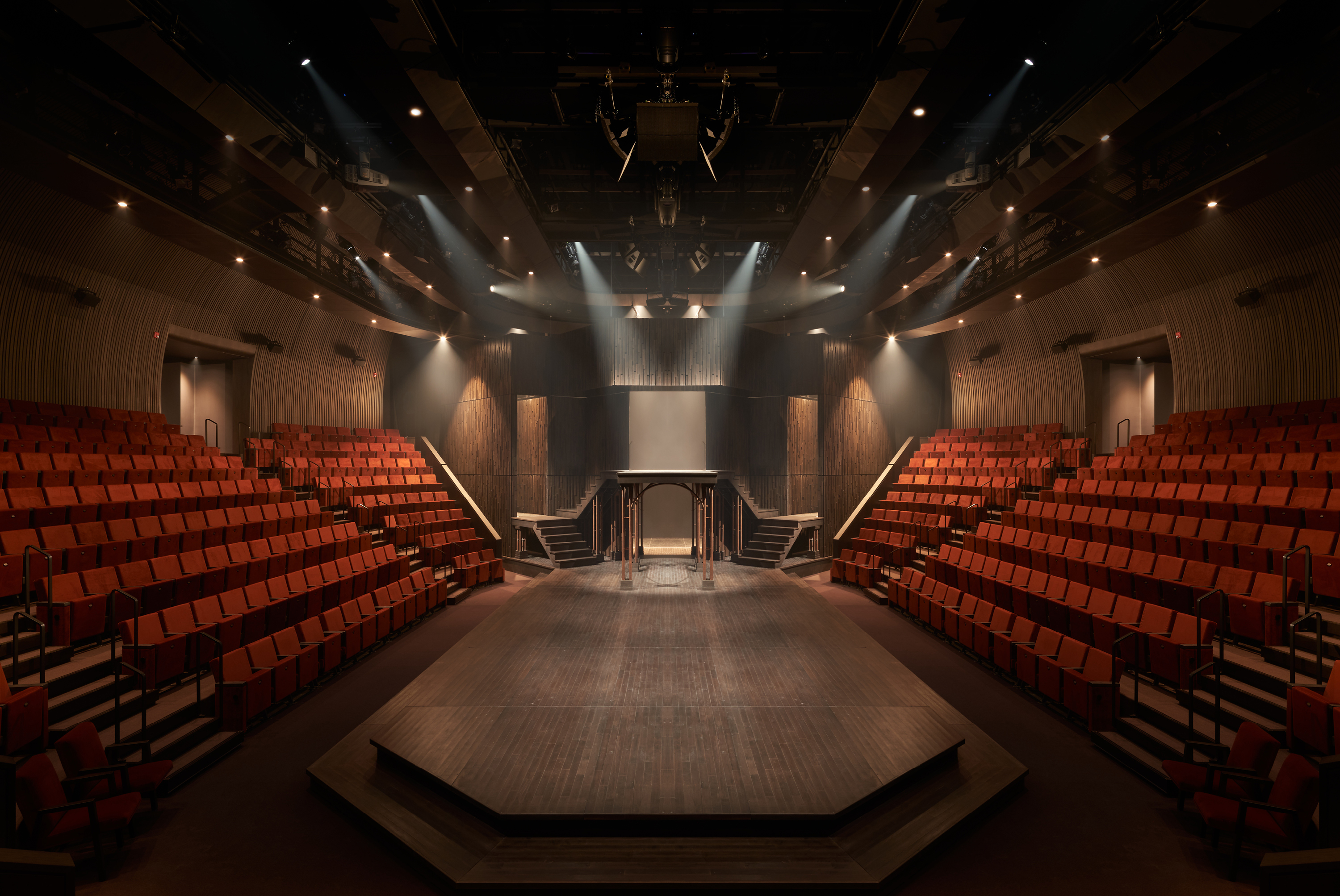Interior view of seating at Tom Pattersion Theatre